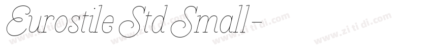 Eurostile Std Small字体转换